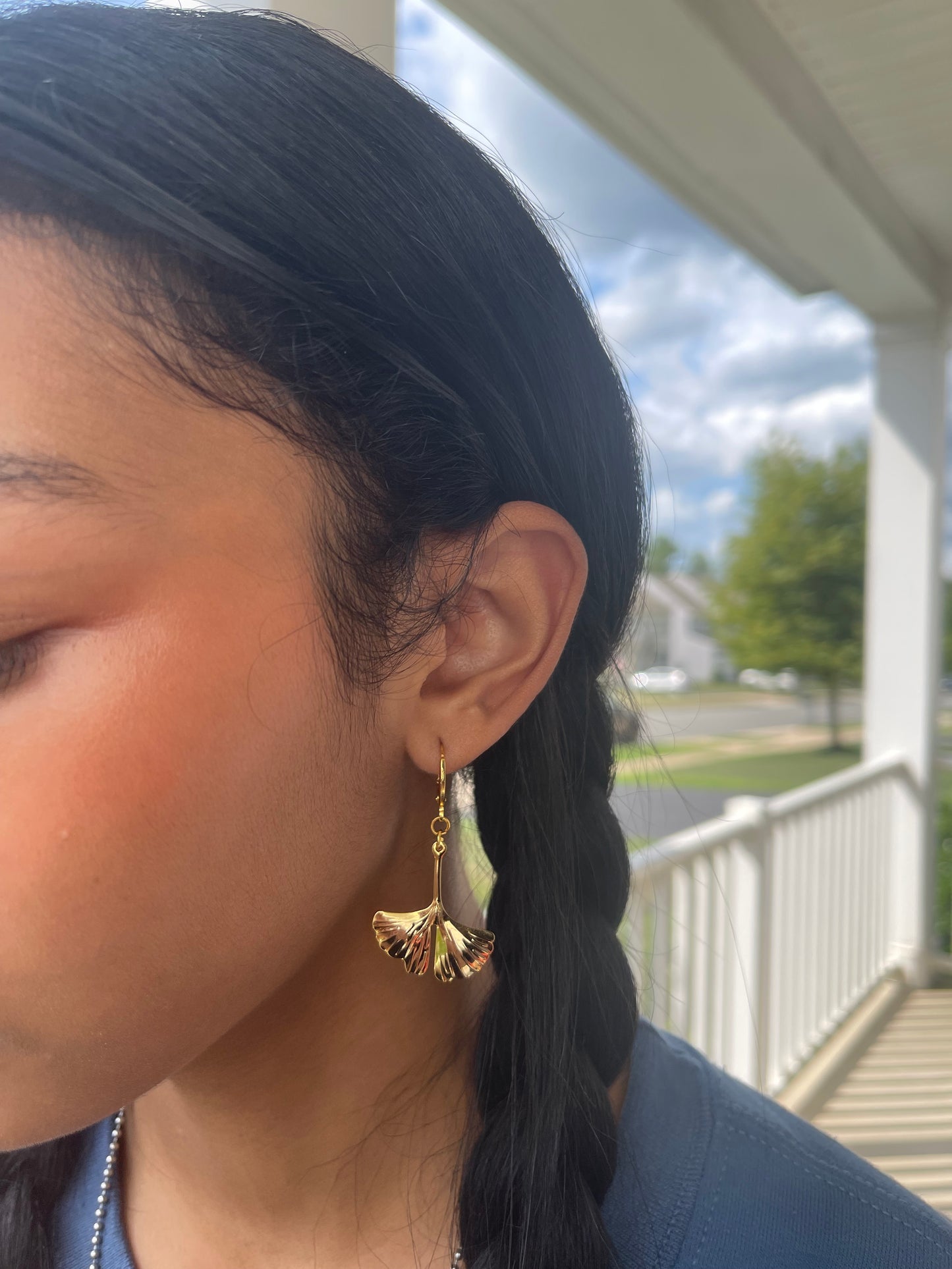 Ginkgo Leaf Earrings