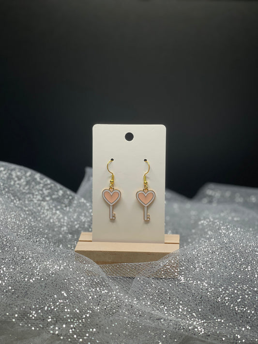 Heart Keys Earrings