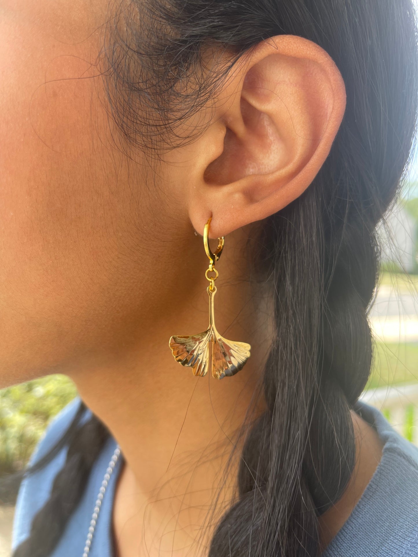 Ginkgo Leaf Earrings
